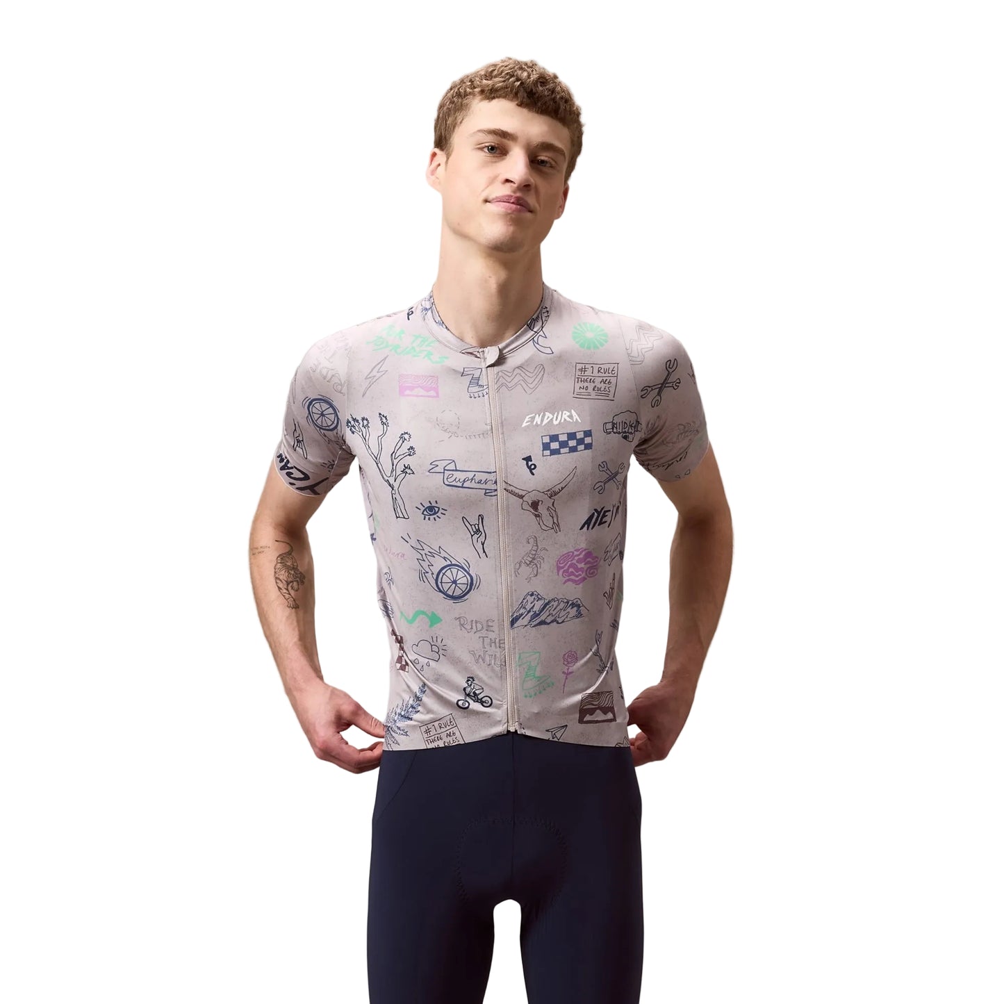 Camisola ENDURA PRO SL PRINT de manga curta em titânio