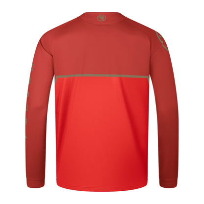 Maillot ENDURA CORE PRINTED Mangas Longas Vermelho