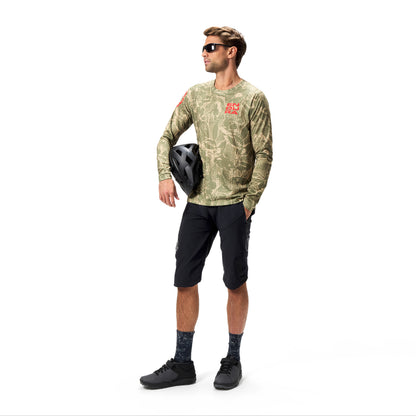 Maillot ENDURA LTD PRINTED Mangas Compridas Camo Kaki