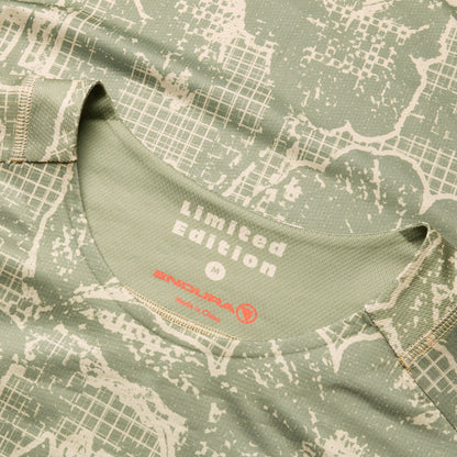 Maillot ENDURA LTD PRINTED Mangas Compridas Camo Kaki
