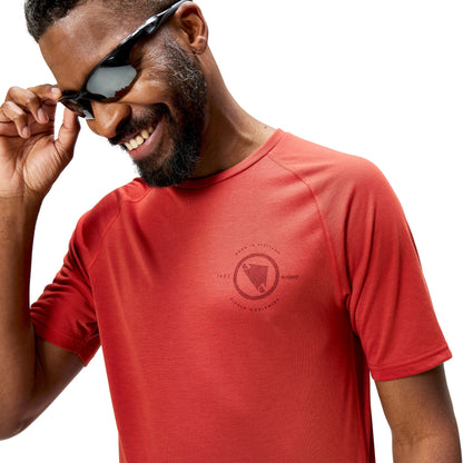 Maillot ENDURA LOOP Mangas Curtas Vermelho