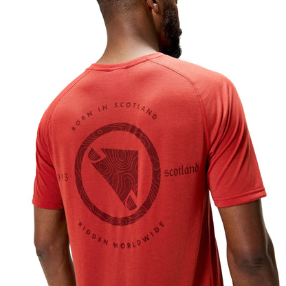 Maillot ENDURA LOOP Mangas Curtas Vermelho