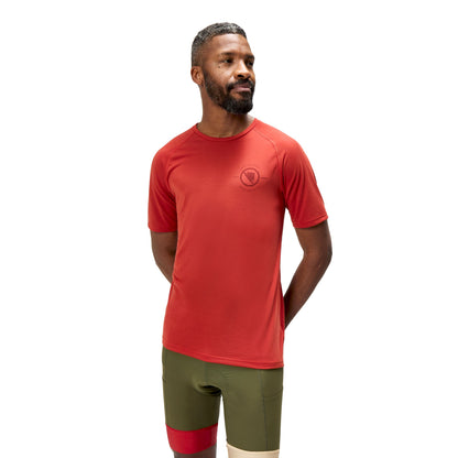 Maillot ENDURA LOOP Mangas Curtas Vermelho