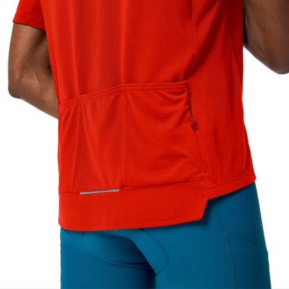Maillot ENDURA LOOP ZIPPED Mangas Curtas Vermelho