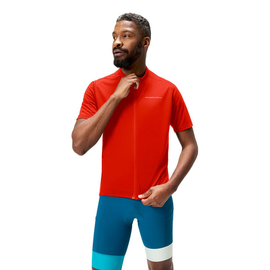 Camisola de manga curta ENDURA LOOP ZIPPED Vermelho 2025