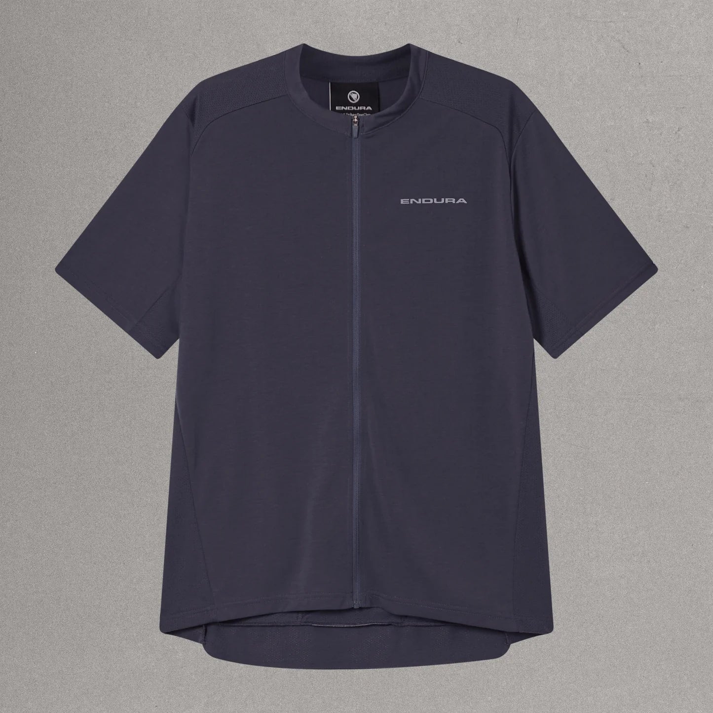 ENDURA LOOP ZIPPED Short Sleeve Carbon Jersey Cinzento