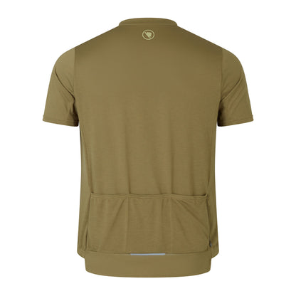 Camisola ENDURA LOOP ZIPPED Mangas Curtas Caqui