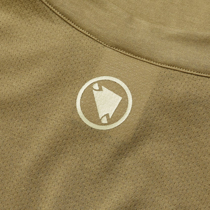 Camisola ENDURA LOOP ZIPPED Mangas Curtas Caqui