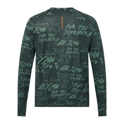 Camisola ENDURA SINGLETRACK PRINT Mangas Longas Carbon Verde