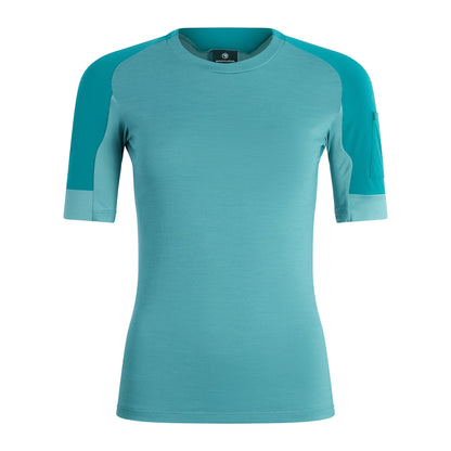 Maillot ENDURA GV500 Mulher Mangas Curtas Azul