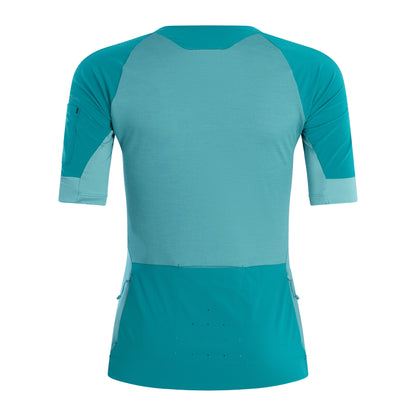 Maillot ENDURA GV500 Mulher Mangas Curtas Azul