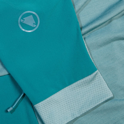 Maillot ENDURA GV500 Mulher Mangas Curtas Azul