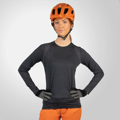 Camisola ENDURA SINGLETRACK Mulher Mangas Compridas Cinzento