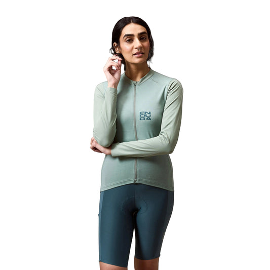 Maillot ENDURA ALLTRACK RIDE Feminino Mangas Longas Sage Green