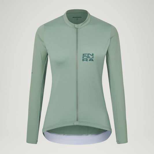 Camisola de manga comprida para mulher ENDURA ALLTRACK RIDE Verde Sage