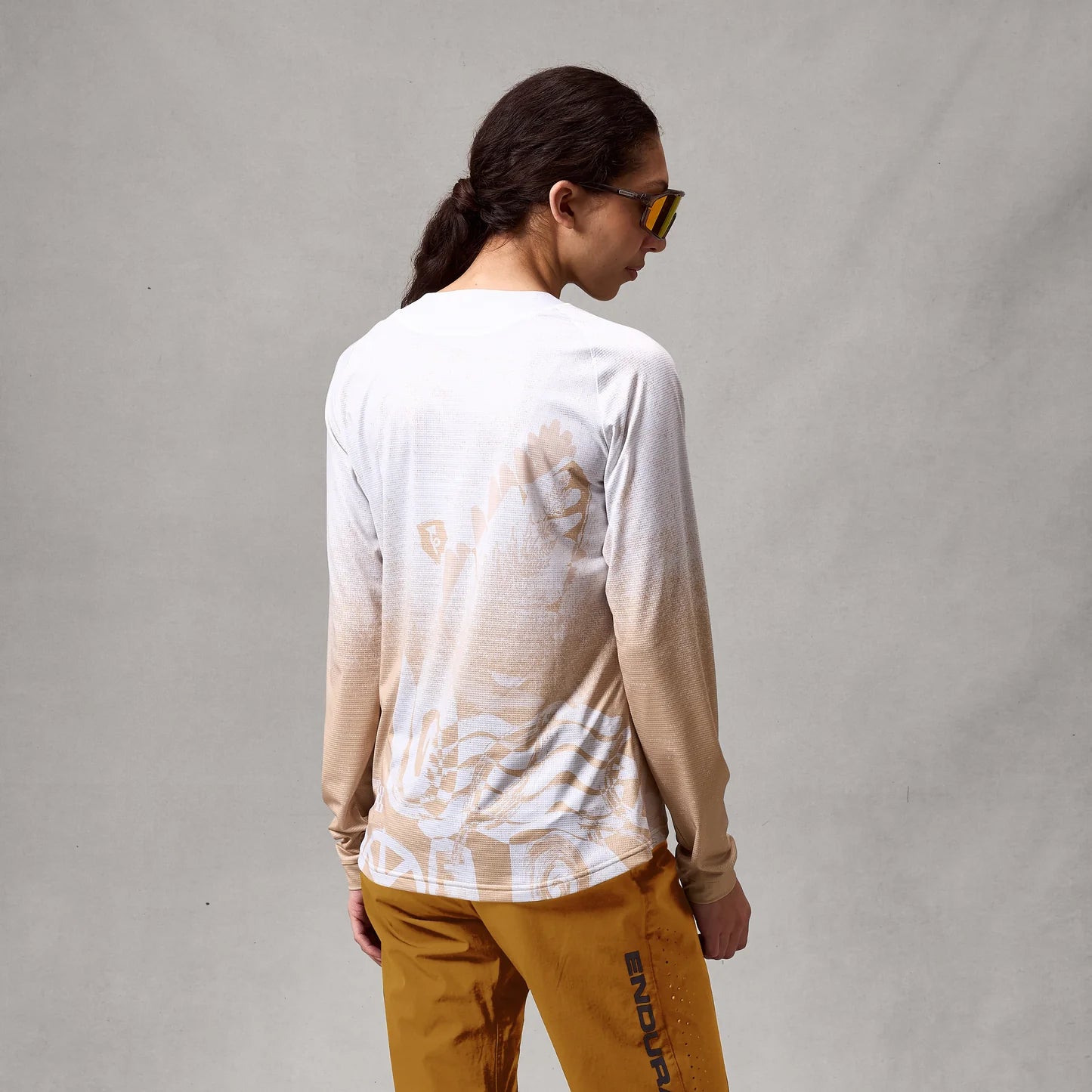 Camisola de manga comprida ENDURA SINGLETRACK PRINT para mulher Azul