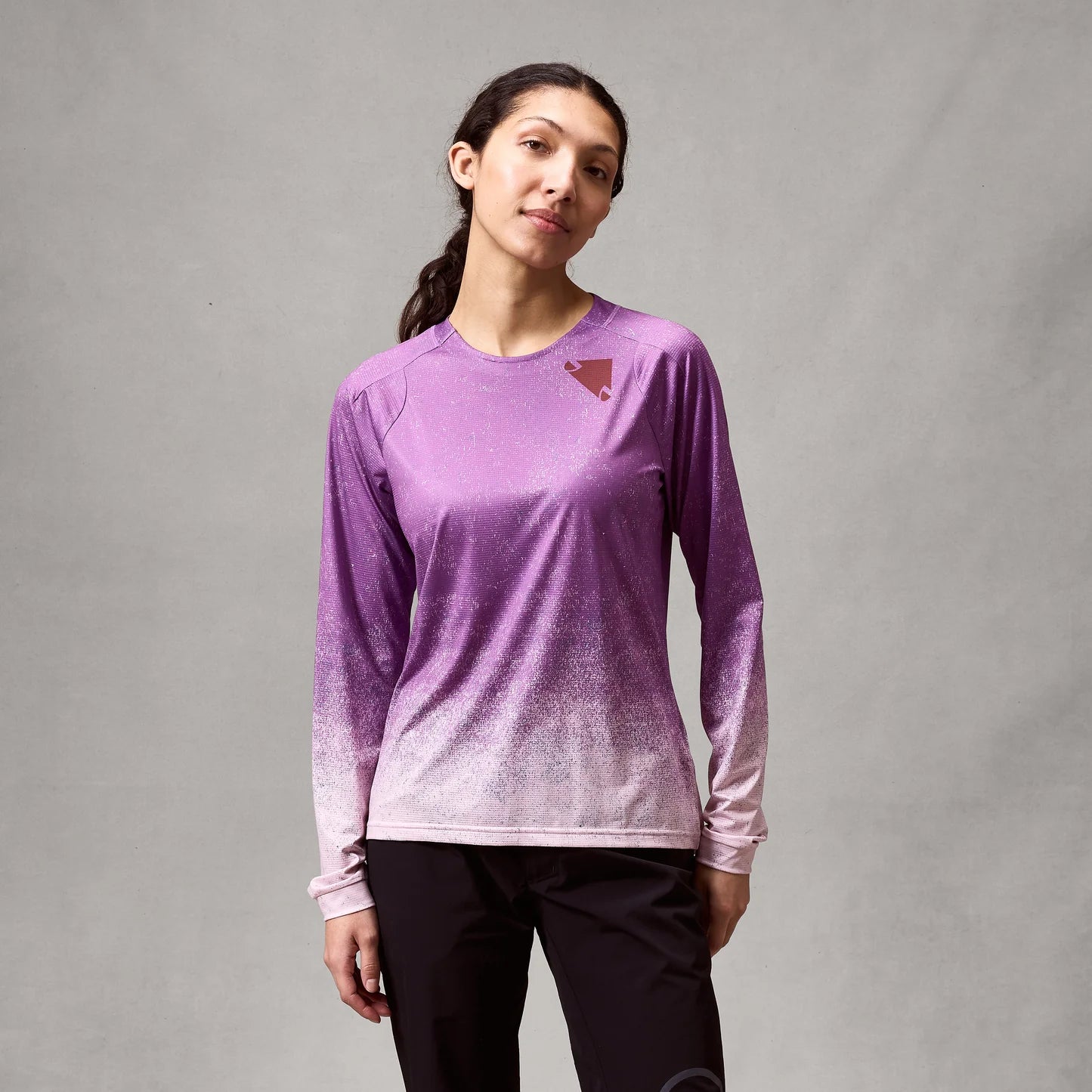 Camisola de manga comprida ENDURA SINGLETRACK PRINT ENP para mulher Roxo