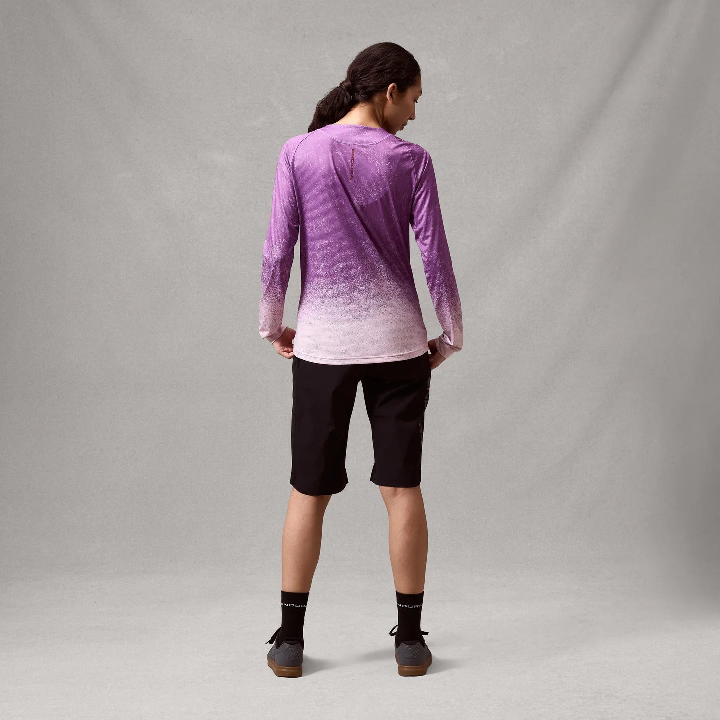 Camisola de manga comprida ENDURA SINGLETRACK PRINT ENP para mulher Roxo