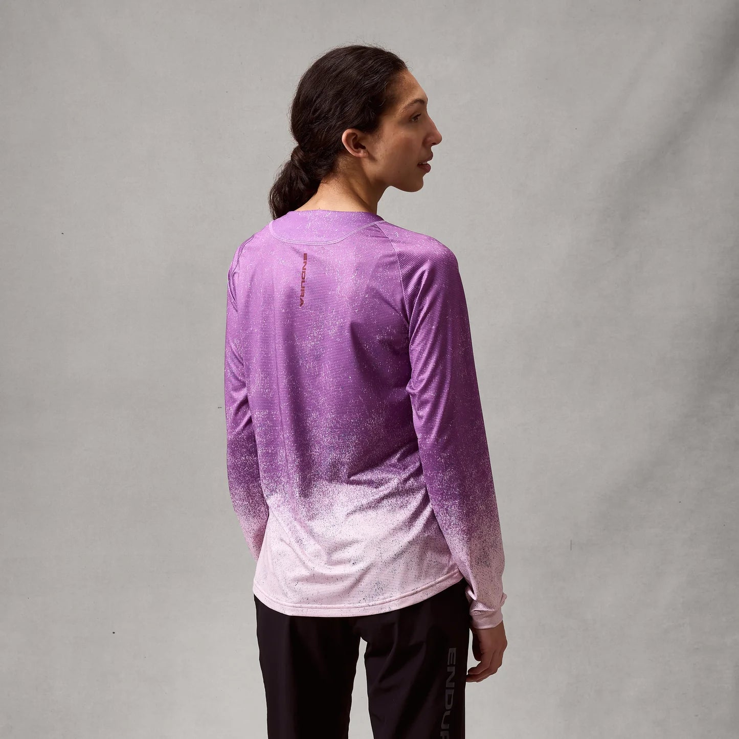 Camisola de manga comprida ENDURA SINGLETRACK PRINT ENP para mulher Roxo