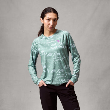 ENDURA SINGLETRACK PRINT Camisola de manga comprida para mulher Sage Green
