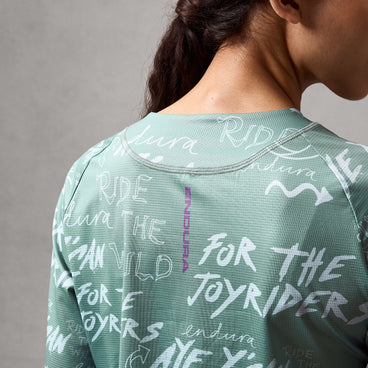 ENDURA SINGLETRACK PRINT Camisola de manga comprida para mulher Sage Green