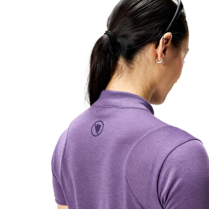 Maillot ENDURA LOOP ZIPPED Mangas Curtas Feminino Violeta