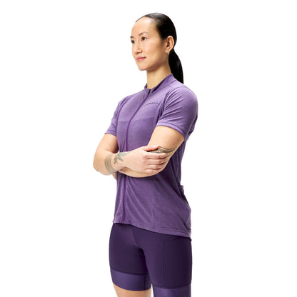 Maillot ENDURA LOOP ZIPPED Mangas Curtas Feminino Violeta