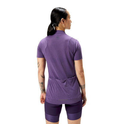 Maillot ENDURA LOOP ZIPPED Mangas Curtas Feminino Violeta