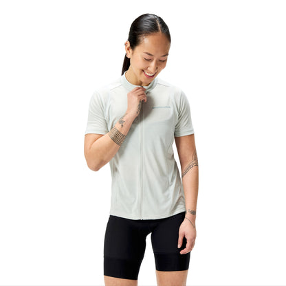Maillot ENDURA LOOP ZIPPED Mangas Curtas Mulher Cinzento