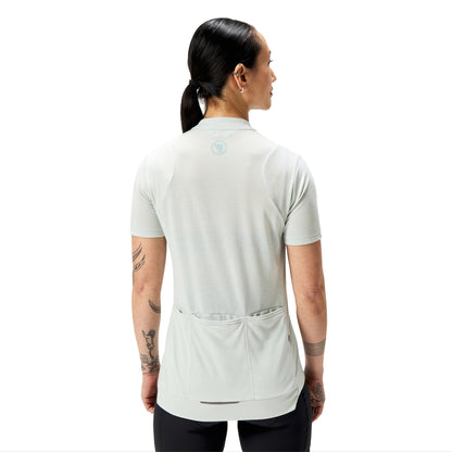 Maillot ENDURA LOOP ZIPPED Mangas Curtas Mulher Cinzento