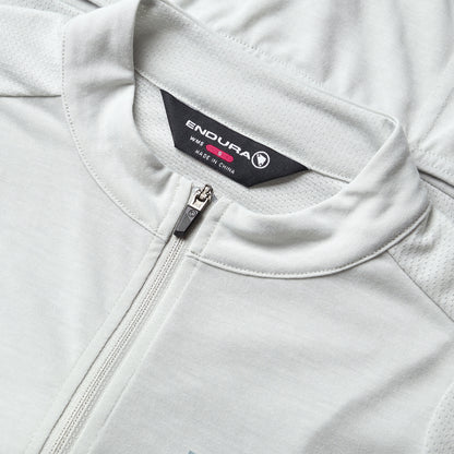 Maillot ENDURA LOOP ZIPPED Mangas Curtas Mulher Cinzento