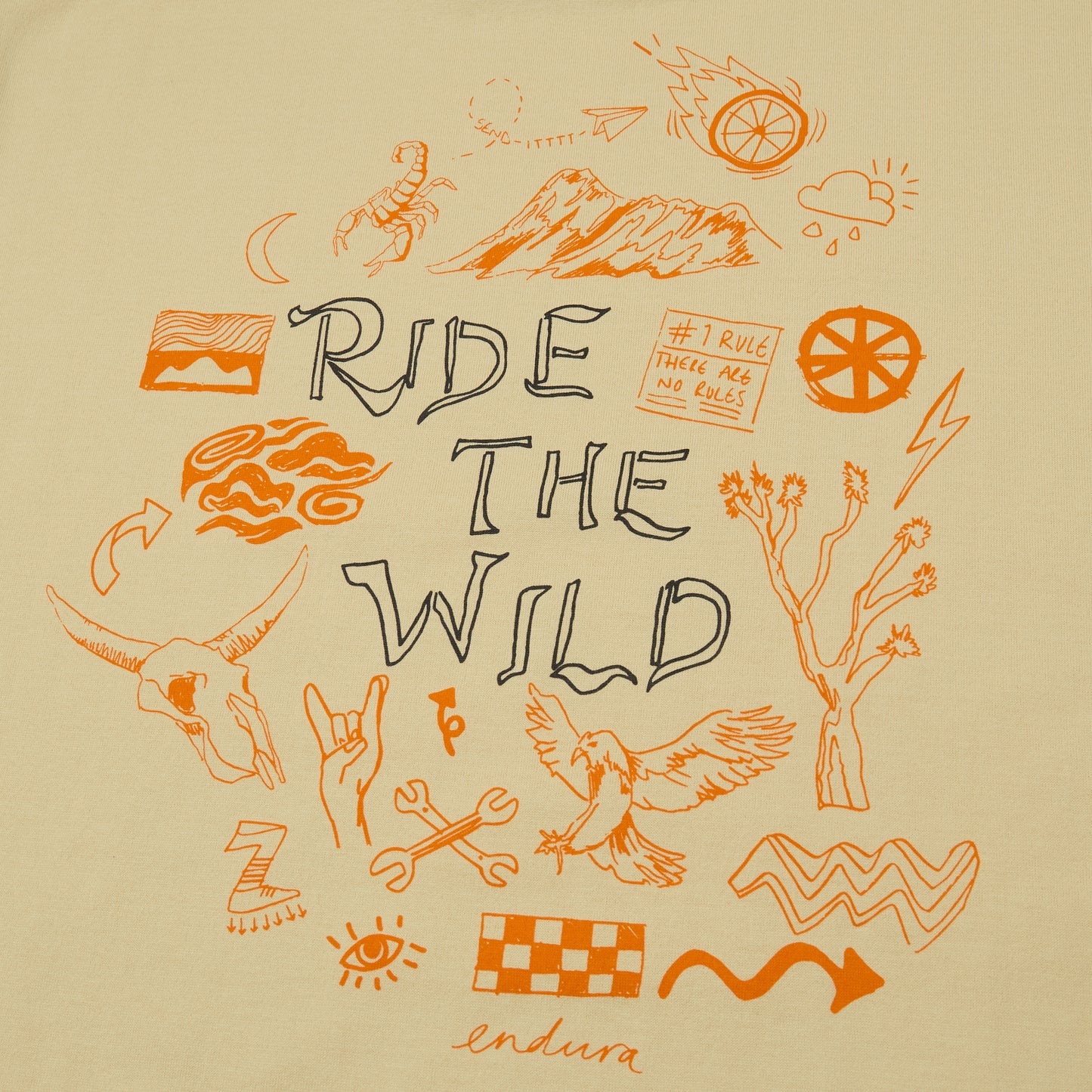 T-shirt ENDURA RIDE THE WILD GRAPHIC Sand