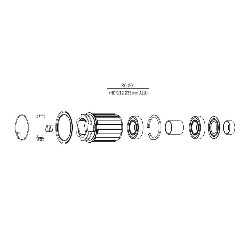 FULCRUM Roda livre tipo Shimano 10/11 velocidades Alumínio #R0-201