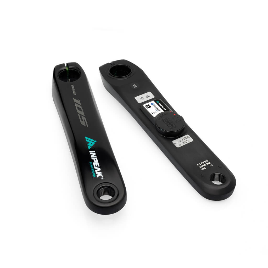 Braço esquerdo do pedaleiro com medidor de potência INPEAK POWERCRANK Shimano 105 R7100