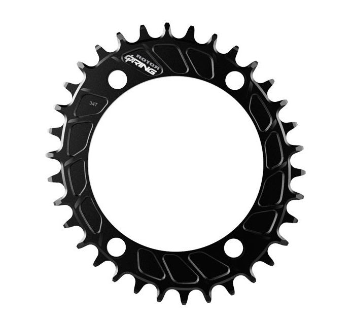 Mono Oval 11/12V ROTOR Q-RING MTB 4 Furos 110mm Corrente