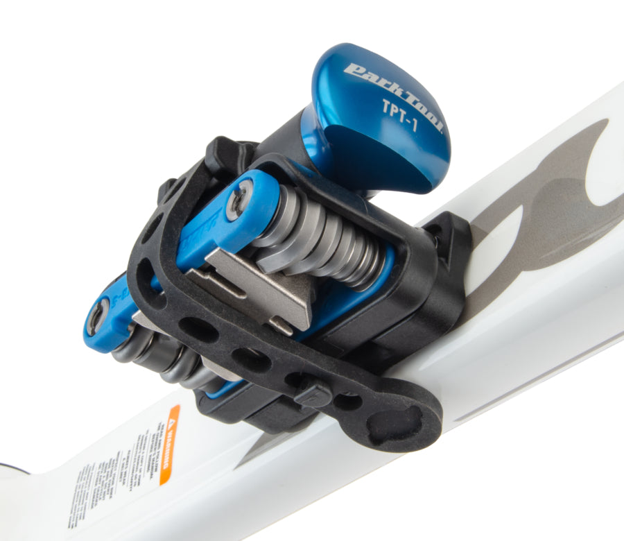 Park Tool RTP-1 fixado a um quadro de bicicleta