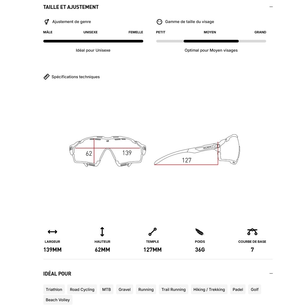 RUDY PROJECT CUTLINE Sunglasses White IMPACTX™ Lenses Photochromic Laser Purple