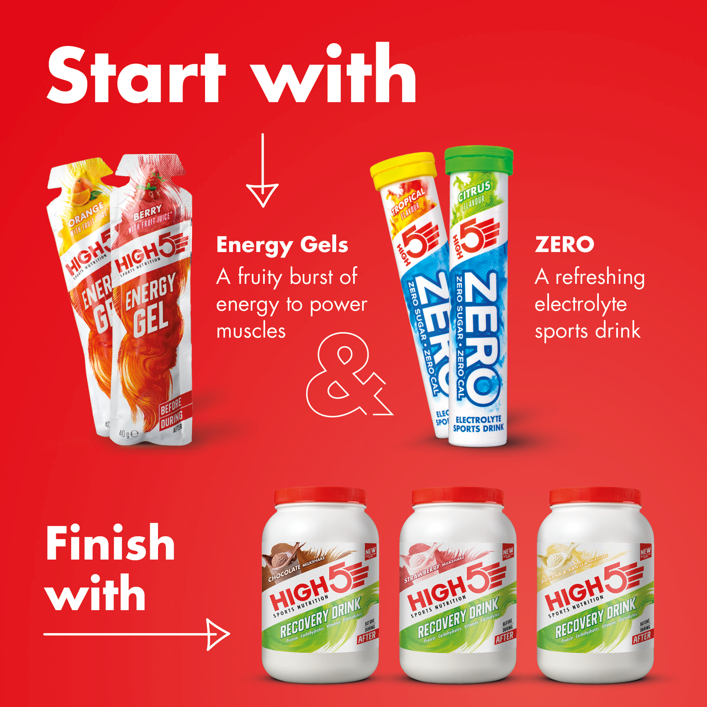 HIGH5 RECOVERY DRINK (450g) Batido de banana e baunilha