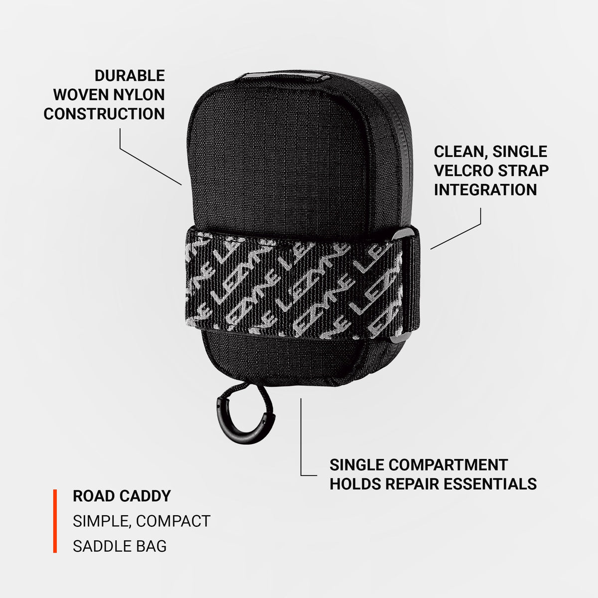 Bolsa de selim LEZYNE ROAD CADDY preta