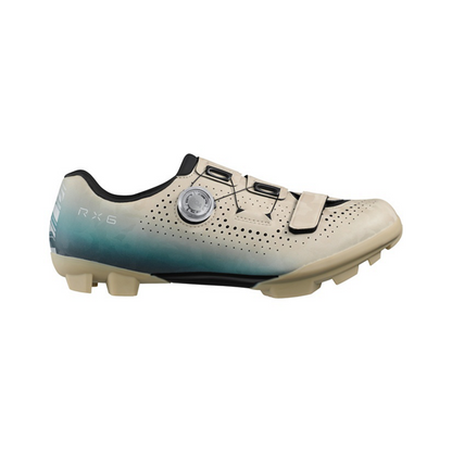 Sapatos de BTT XC/Gravel SHIMANO RX600 bege/azuis