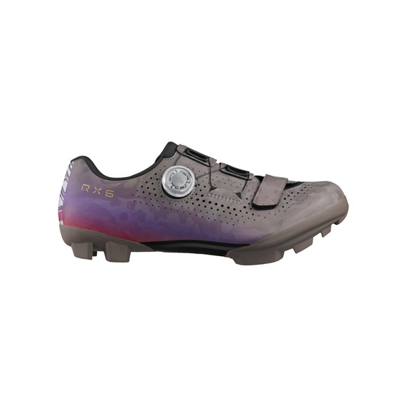 SHIMMANO RX600 Sapatos de gravel para mulher Cinzento/Violeta