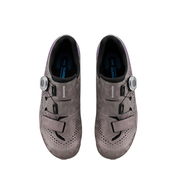 SHIMMANO RX600 Sapatos de gravel para mulher Cinzento/Violeta