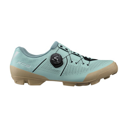 Sapatos de BTT SHIMANO XC302 para mulher azuis