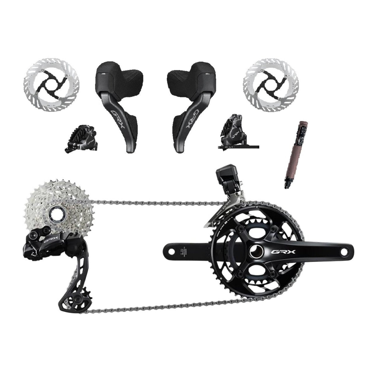 Pacote completo SHIMANO GRX RX825 Di2 12V