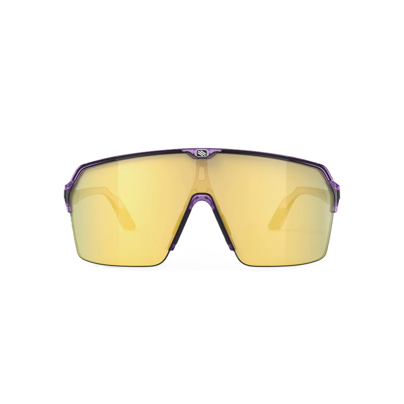 Óculos de sol RUDY PROJECT SPINSHIELD AIR Cristal Lilás Lentes RP Ótica Multilaser Amarelo