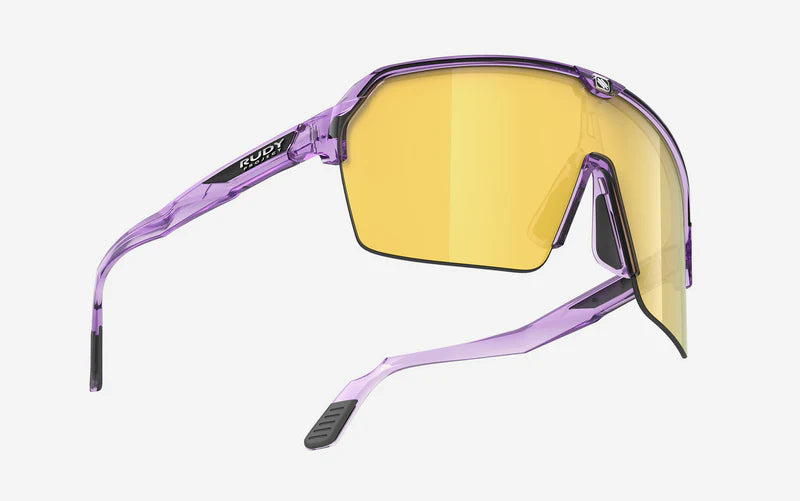 Óculos de sol RUDY PROJECT SPINSHIELD AIR Cristal Lilás Lentes RP Ótica Multilaser Amarelo