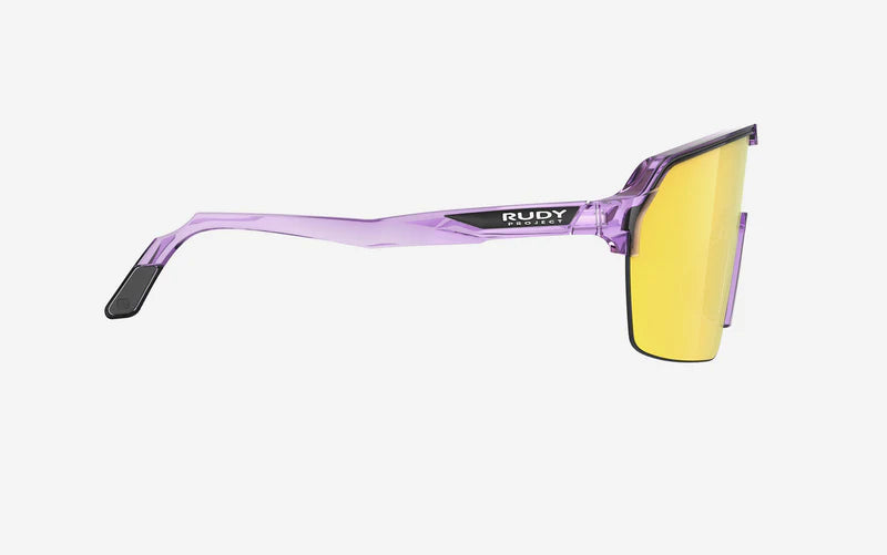 Óculos de sol RUDY PROJECT SPINSHIELD AIR Cristal Lilás Lentes RP Ótica Multilaser Amarelo