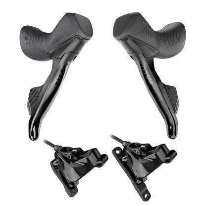 Par de Manetes e Pinças SRAM RIVAL AXS HRD 2x12 Flat Mount Sem Disco