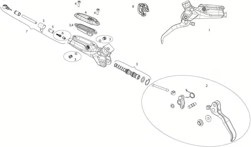Manete de Travão SRAM G2 R