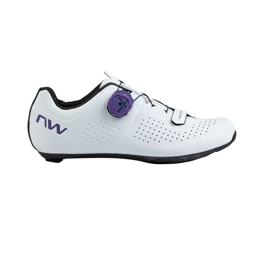 NORTHWAVE STORM CARBON Sapatos de estrada para mulher Branco/Púrpura